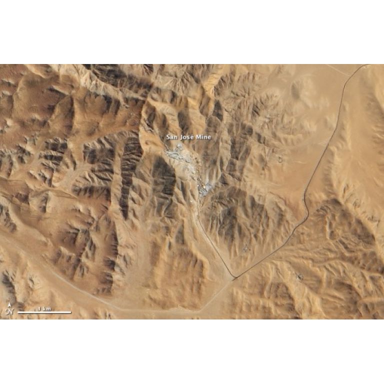 La mina San Jos vista desde el espacio