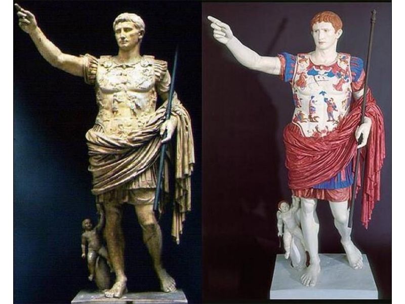 Se sacan los colores a antiguas estatuas romanas