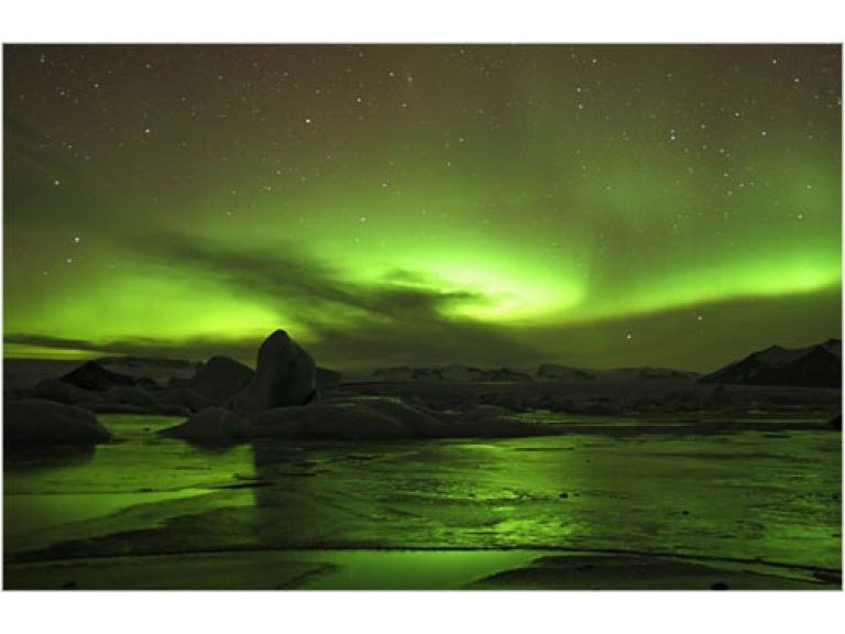 Maravillosa fotografa de la aurora polar.