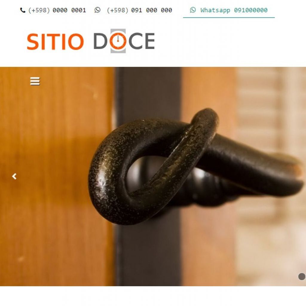 Ejemplo de diseño web demo template para página web de hotel alojamiento.